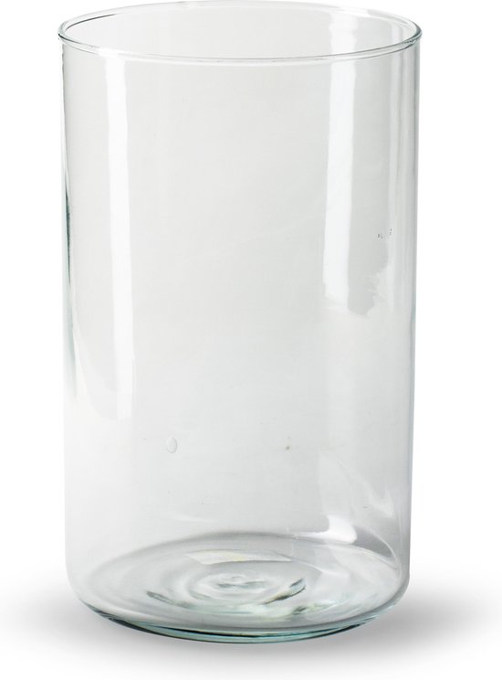 Jodeco Bloemenvaas Chelsea - helder transparant - glas - D12,5 x H20 cm - cilinder vaas
