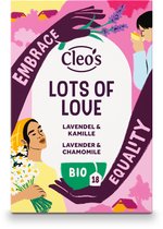 Cleo's - Lots of Love - lavendel & kamille - kruidenthee - Biologische thee - ook leuk als cadeau voor moederdag of de juf