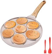 Gratyfied - Pancake maker - 7 gaats - 26 cm - koken in gasfornuis/wit