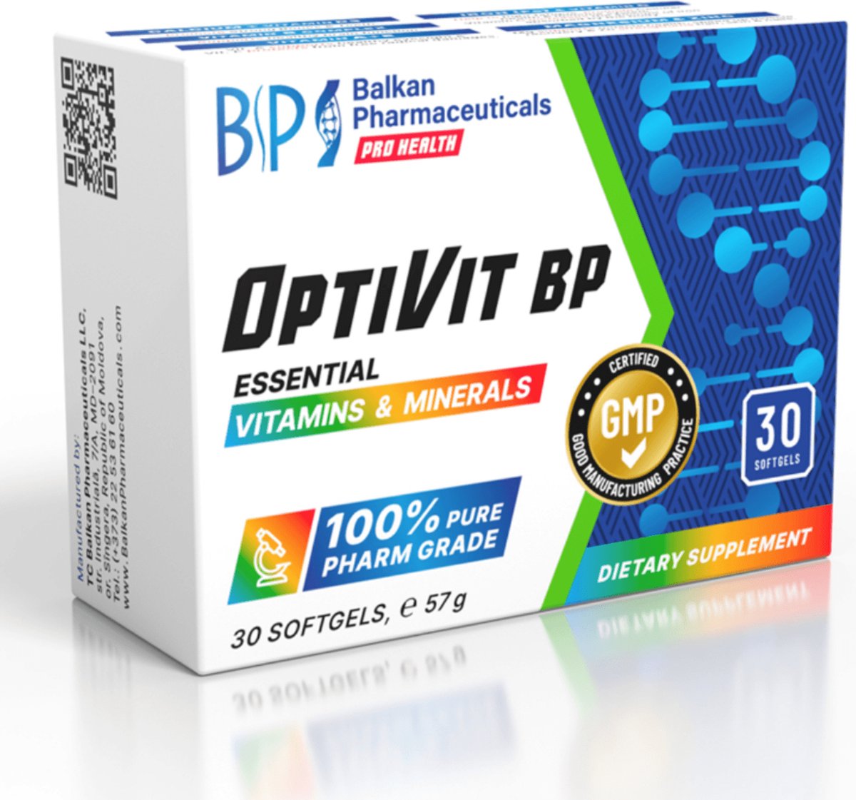 Vitaminen - OptiVit BP - Vitamines & Mmineralen - 30 Capsules - Balkan Pharmaceuticals - 30 Capsules