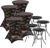Bardi Stretch Statafelhoes - Statafelrok 4 Stuks - 80 x 110 cm. Happy Birthday