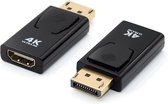 HDMI naar DisplayPort - 4K Ultra HD - HDMI Female naar DP Male - Adapter - Zwart