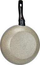 Wok met Granitium antiaanbaklaag, 28 cm, grijs