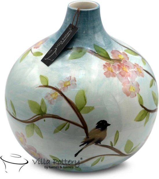 Vaas - Villa Pottery - Keramiek - Decoratie - Voorjaarsdecoratie - Voorjaar - Blossom 1_3 Blue