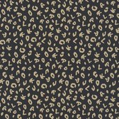 Exclusief luxe behang Profhome 378564-GU vliesbehang glad design en metalen accenten zwart goud 5,33 m2