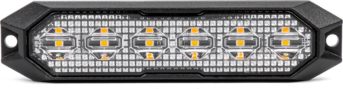 Slank Amber Grill Montage Flitser 6x3W LED R65 R10 12/24V IP6K9K