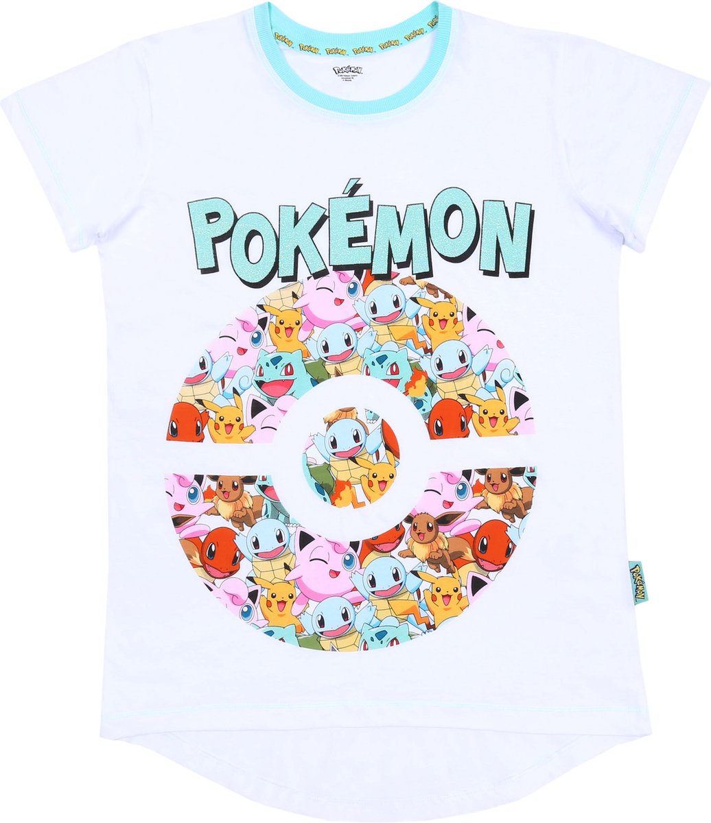 POKEMON witte en muntblouse