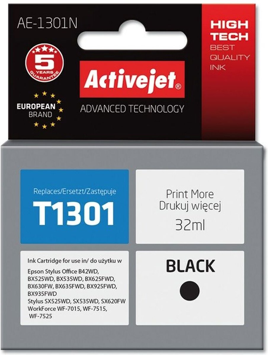 Originele inkt cartridge Activejet AE-1301N Zwart