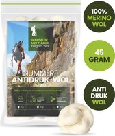 Pelgrim Wol Antidruk Wol - 45 GRAM - Wandel met Wol voor Voeten - 100% Merino Wol - Teenspreider - Voetproblemen - Hiel - Hakken - Blaren - Optimaal Comfort met Voetwol