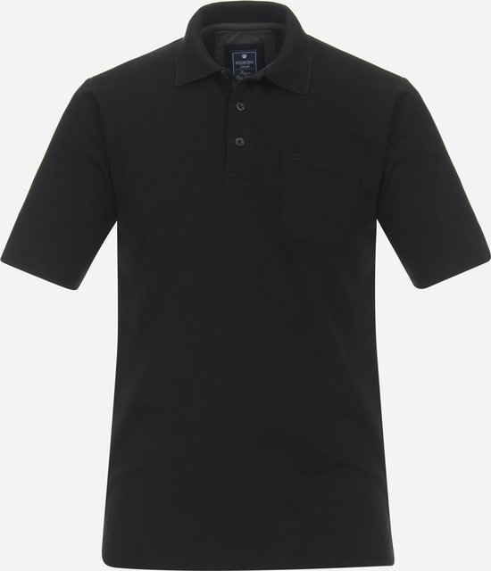 Redmond regular fit heren polo - jersey - zwart - Maat: L