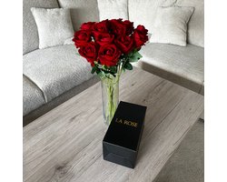 La Rose Kunstbloemen Boeket voor Binnen - Kunstrozen voor Ramadan Decoratie - Nepbloemen - Zijden Bloemen - 15 Stuks Rozen voor Woondecoratie, Bruiloft, Feest Decoratie