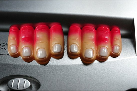 Erfurth Nep afgehakte vingers - 8x vingers - met nep bloed - fun/fop artikelen