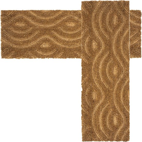 Five Doormat - 2x - tapis en noix de coco - avec motif - 75 x 25 cm - pour intérieur/extérieur - tapis d'entrée