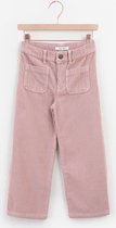 Sissy-Boy - Vergrijsd roze ribcord culotte met patch pockets