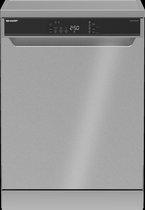 Bol.com Sharp QWNA1EF45DIEU-vrijstaande vaatwasser-energie label D-6 programma's-zilver met RVS front aanbieding