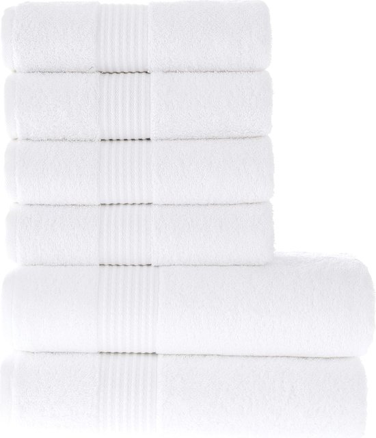 Bastix - Luxe badhanddoekenset 100% katoen. Hotel & Spa kwaliteit. 2 grote badhanddoeken 70x140, 4 grote handdoeken 50x100. Sneldrogende badstof handdoeken. Zacht, pluche en sterk absorberend.