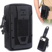 Bastix - EDC Pouch klein, EDC-organizer pouch heren, Molle-tas, klein, EDC Molle Pouch multitools, EDC-organizer pouch met klittenbandsluiting voor kamperen, wandelen, fietsen en klimmen (zwart)