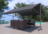 Concept-U - Store banne manuel double pente 4 x 1,5/1,5 m taupe polyester ISEO