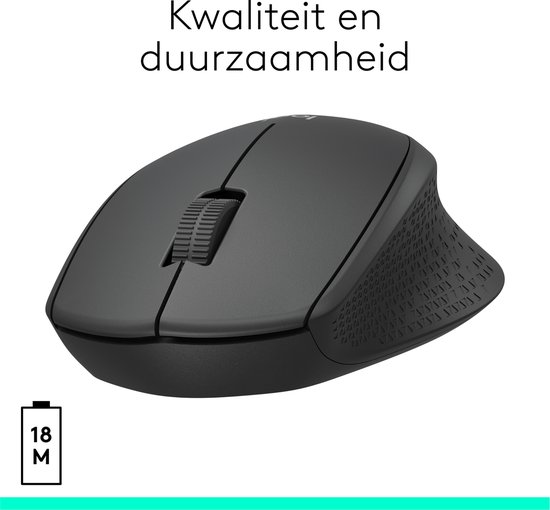 Logitech M330 Silent Plus - Draadloze Muis - Zwart
