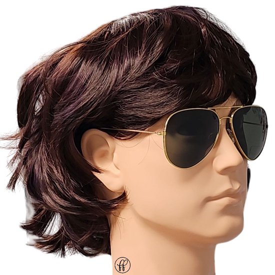 Fako Fashion® - Piloten Zonnebril - Pilotenbril - Piloot Zonnebril - Heren Zonnebril - Dames Zonnebril - Goud - Donkergroen van Fako Fashion® — afbeelding 4