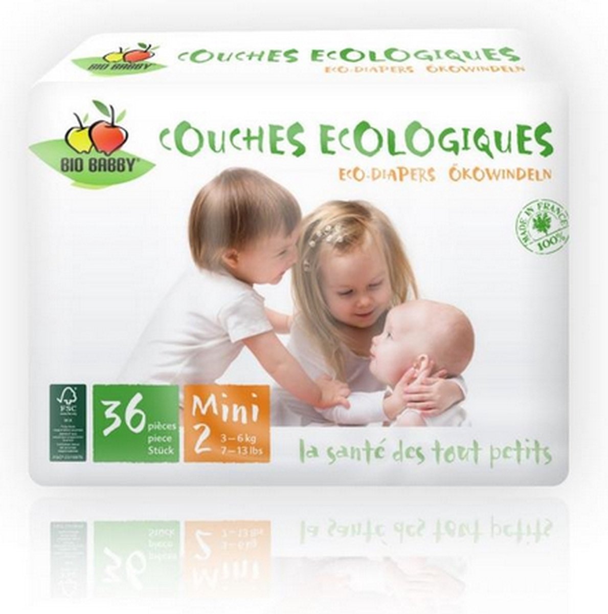 Bio Babby Mini - 3/6 kg - 36 milieuvriendelijke luiers