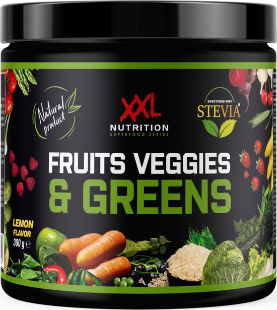 Foto: Xxl nutrition fruits veggies greens green juice superfood greens supergreens lemon 300 gram