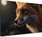 Vos schilderijen - Dieren wanddecoratie - Canvas schilderij Licht - Wanddecoratie klassiek - Canvas keuken - Kunstwerken schilderij 90x60 cm