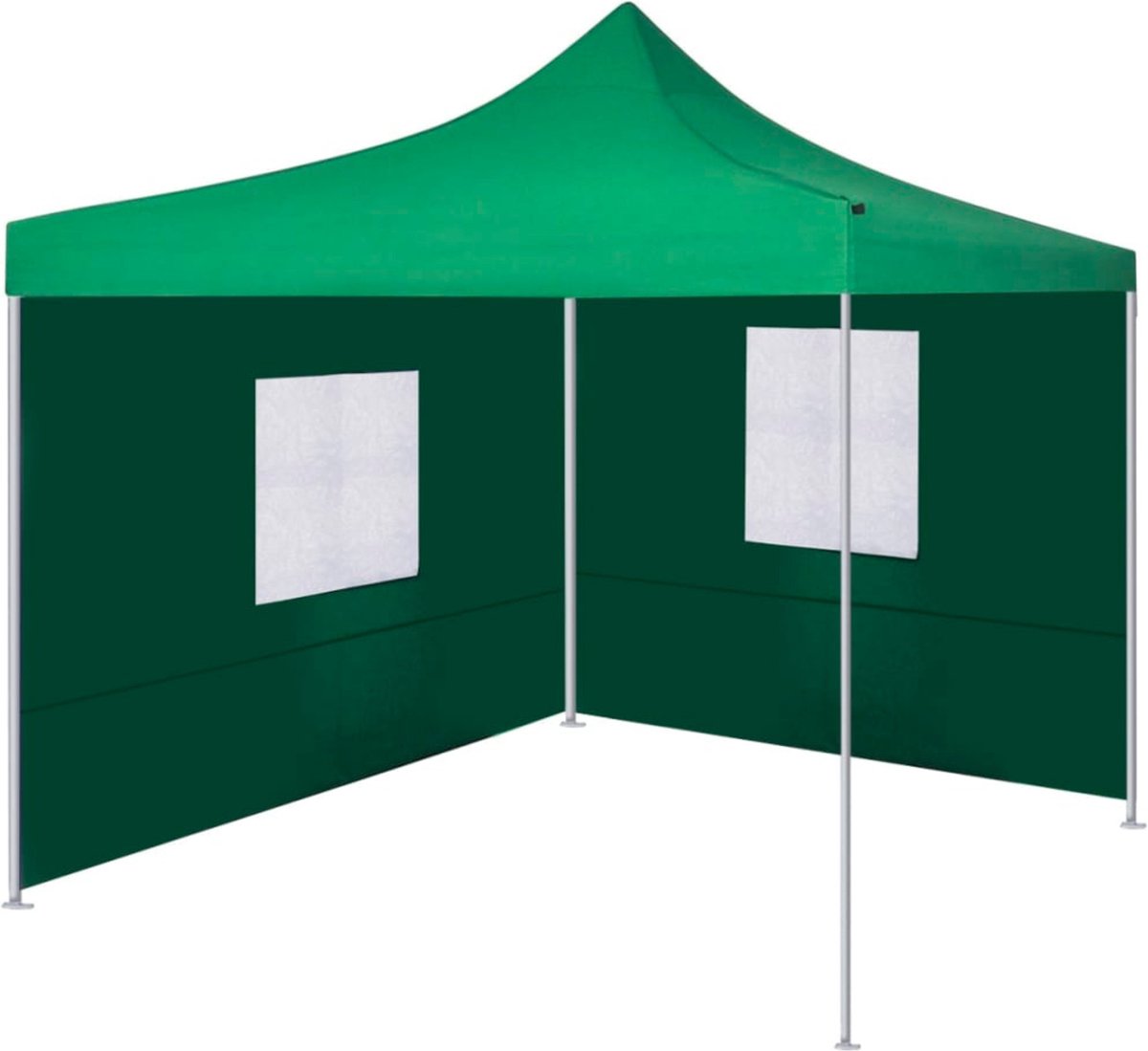 Partytent opvouwbaar - Paviljoen - 3x3 - Easy up - Waterdicht - met Zijwanden - Weerbestendig - Groen