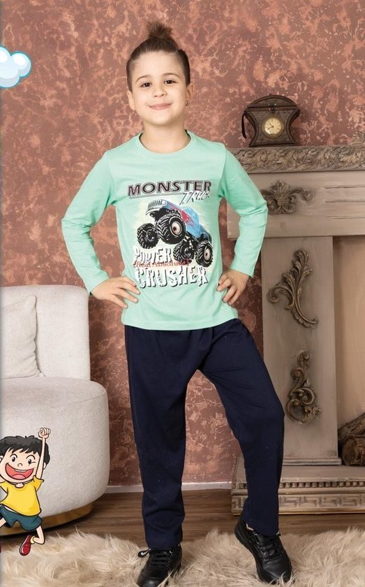 Jongen Pyjama - Pyjamaset 4045 - Monster Truck - 5-6 jaar