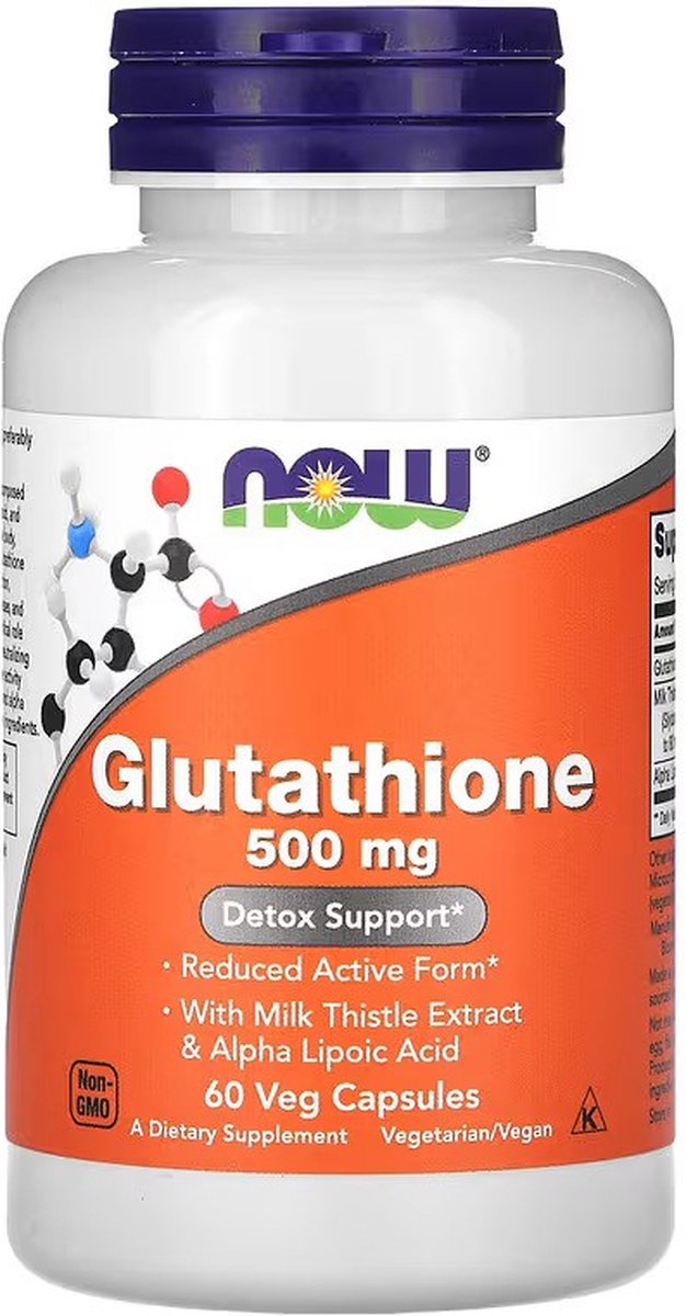 NOW Foods - Glutathione 500mg (60 capsules) - Now Foods