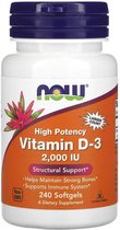 NOW Foods - Vitamin D-3 2000 IU Softgels - 240 softgels