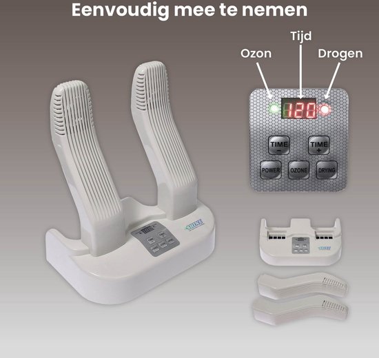 Draagbare elektrische schoenendroger met timer 3 modi voor