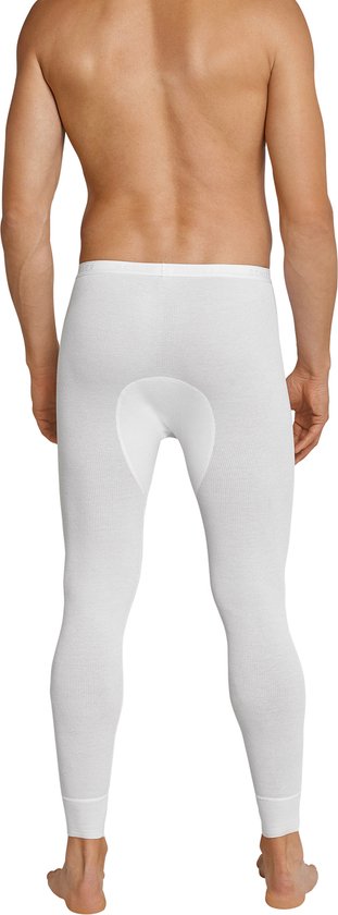 SCHIESSER Original Doppelripp lange onderbroek (1-pack) - heren onderbroek lang met opening wit - Maat: L