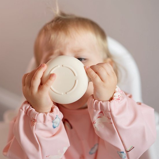 J. Børn Slabbetje Lange Mouwen met Brede Opvangbakpe (6 maanded - 2 jaar) - Peuter Kliederschort - Verfschort - Baby Slabber / Schort - Mouwslab - Mouwslabber (Unicorn) van J. Børn — afbeelding 4