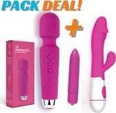 VIBEMATE® Personal Massager - Magic Wand Vibrator - Clitoris Stimulator - Fluisterstil & Discreet - Vibrators voor Vrouwen en koppels - Seksspeeltjes - Sex toys voor Vrouwen - Erotiek - Cadeau voor Vrouw - Rose Pink