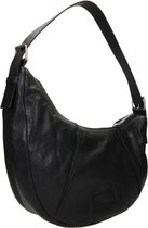 Shabbies Amsterdam Medium Schoudertas / Crossbodytas Dames - Leer - Platanino - Zwart