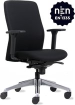 Office Hero® Elegant Ergonomische Bureaustoel - Bureaustoelen voor Volwassenen - Verstelbare Rugleuning - Zwart - Gemonteerd geleverd