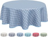 Bastix - tafelkleed afwasbaar rond 160 cm blauw grijs