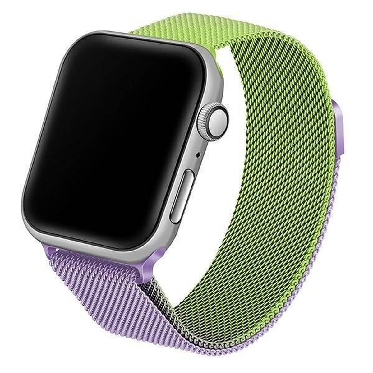 Beline pasek smartwatchbandje voor Apple Watch 42-44-45-49mm groen-paars