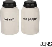 Jens Living - Salière et poivrière - 'Not Salt/Not Pepper' - noir/blanc