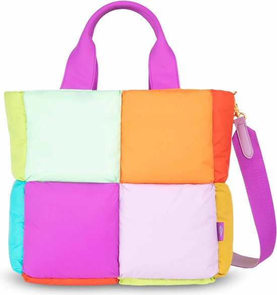 Helin Handbag 99 Color Block Multicolor Grey: OS