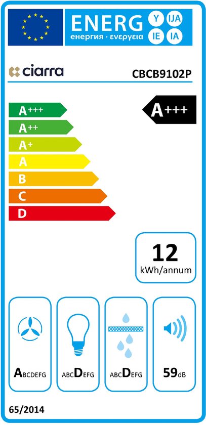 KB ELEMENTS Afzuigkap 90 cm, convectie/afvoerlucht, afzuigkap