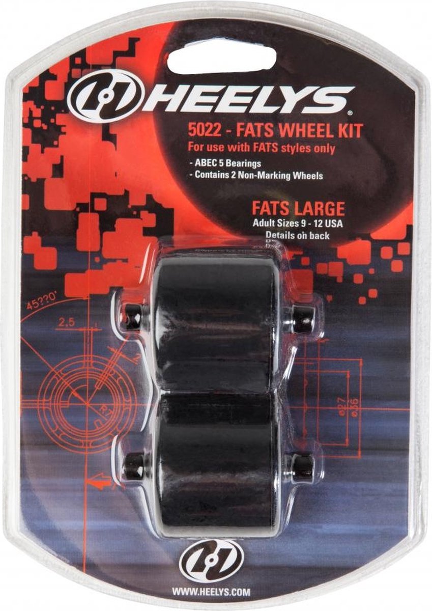 Heelys Fats Wheels Small/Medium/Large Zwart