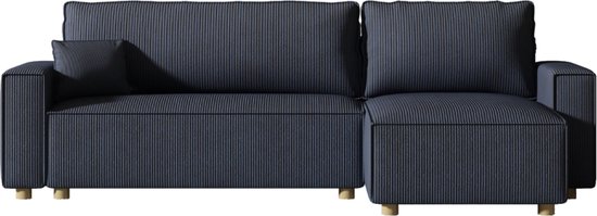 Concept-U - Blue Velvet Corner Convertible Sofa COSY
