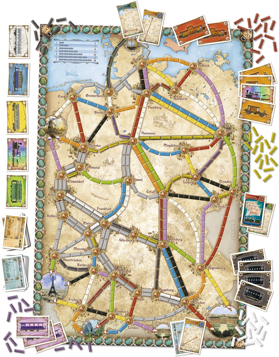 Days of Wonder - Ticket to Ride Germany - Stedeneditie - Bordspel — afbeelding 5