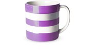 Cornishware Colours - mok 420ml - Blackberry - paars wit - gestreepte mok 420ml - purple mug