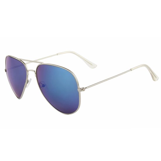Fako Fashion® - Kinder Pilotenbril - Piloten Zonnebril - Jongens Zonnebril - Meisjes Zonnebril - Zilver - Blauw van Fako Fashion® — afbeelding 2