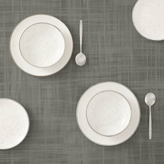 MARTINA HOME Tafelkleed van hars, Olena, bruin, 300 x 140 cm