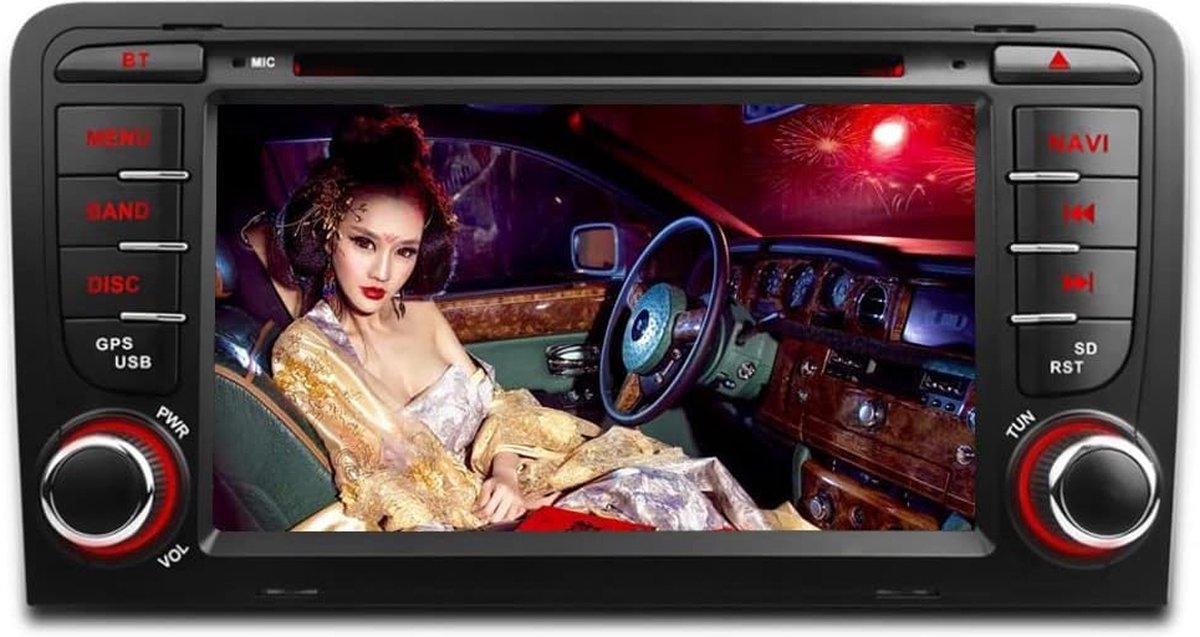 Freeauto voor Audi A3/S3 Autoradio 7 inch Android 10.0 Besturingssysteem Quad Core Auto DVD Speler met Screen Mirroring Functie & OBD2 - 2G+32G