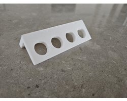 Tandenborstelhouder voor 4 opzetborstels inclusief Tesa bevestigingsstrip - Oral-B opzetstukjes houder (muv iO) - Badkamer organizer